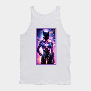 Anime Sci-Fi Cat Girl | Quality Anime Girl Artwork | Manga Girl Anime Art Tank Top